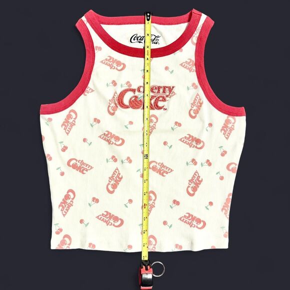 NWT Y2K Coca-Cola Cherry Coke Racerback Ribbed Tank Top Women's XL MSRP $22.99 - Picture 6 of 6